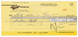Frank Zappa Signed Bank Check (JSA & REAL)