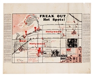 Frank Zappa & The Mothers of Invention Freak Out Hot Spot Map