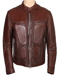 Michael Jackson’s “What More Can I Give” Music Video Worn Brown Leather Jacket (Frank Cascio)