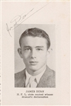 James Dean Signed High School Yearbook Page (Beckett)