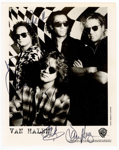 Van Halen Band Signed Press Photograph (JSA & REAL)