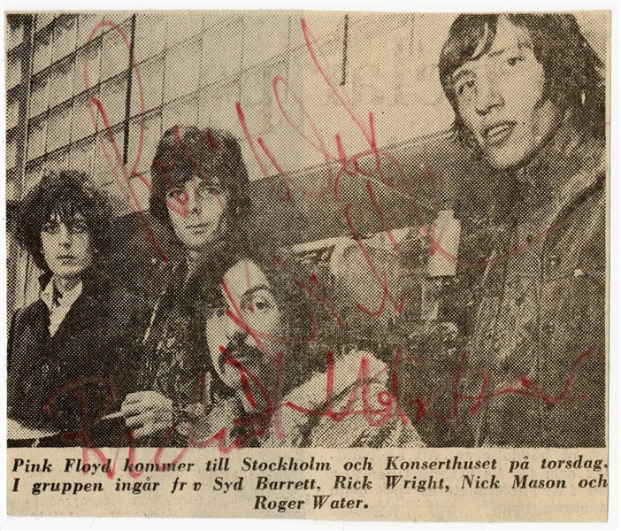 Pink Floyd Vintage Band Signed Magazine Photograph (Floyd Authentic & REAL)