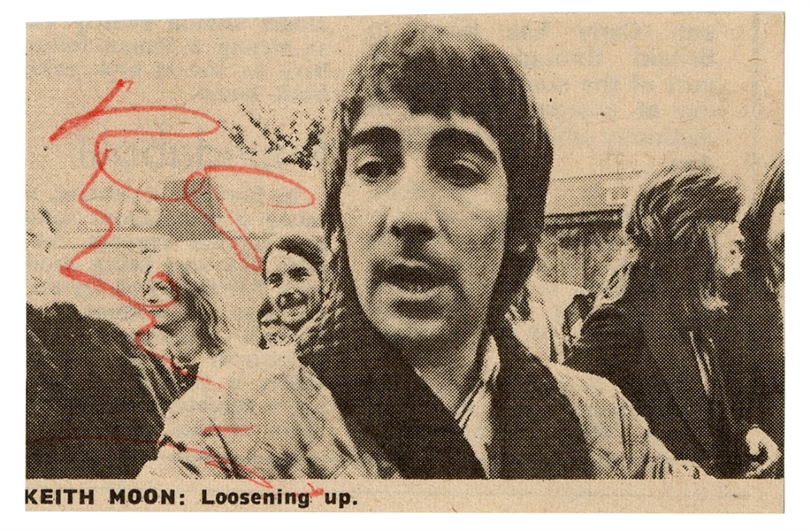 Keith Moon Signed Magazine Photograph (REAL)