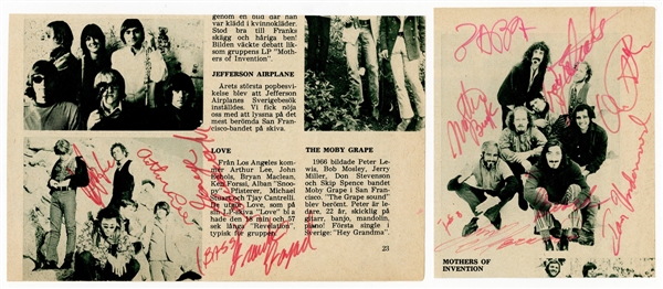Frank Zappa and The Mothers of Invention Signed Magazine Photograph (REAL)