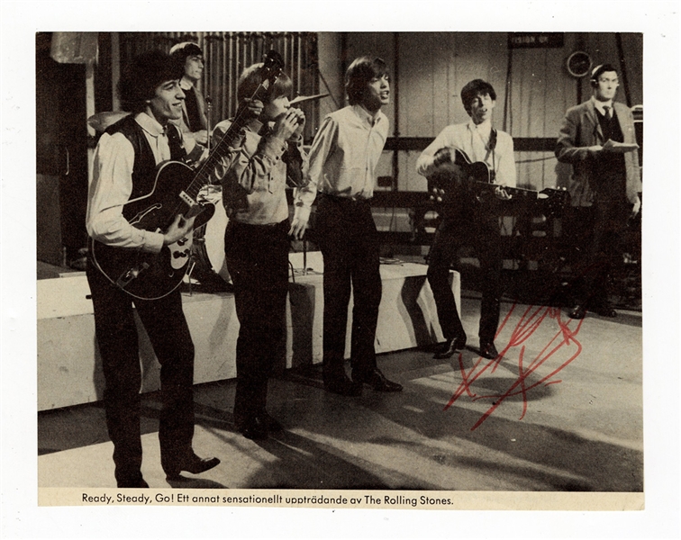 Keith Richards Signed Rolling Stones Magazine Photograph (REAL)
