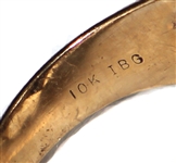 Elvis Presley Owned & Worn Elvis '56 Diamond and Gold Lucky Horseshoe Ring Possibly Stage Worn March 23, 1956
