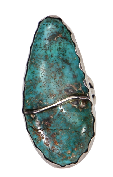 Elvis Presley Owned & Worn Turquoise & Silver Ring