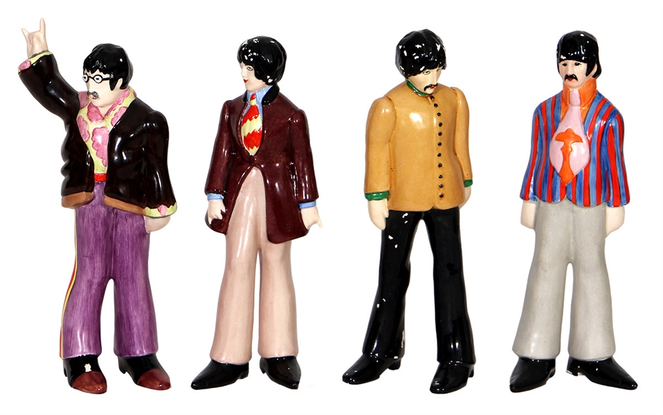 Original Set of Four Yellow Submarine 1968 Goebel Figurines