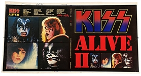 KISS Alive 2 USA LP Album Misprint Cover Production Proof Sample with the 3 Additional Song Titles 1977