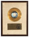 The Beatles “Get Back” Original RIAA White Matte Gold 45 Award Presented to The Beatles