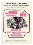 Jimi Hendrix Experience / Pink Floyd 1967 Theatre Royal Nottingham Concert Handbill