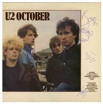 U2 1981 Autographed “October” Album Newcastle