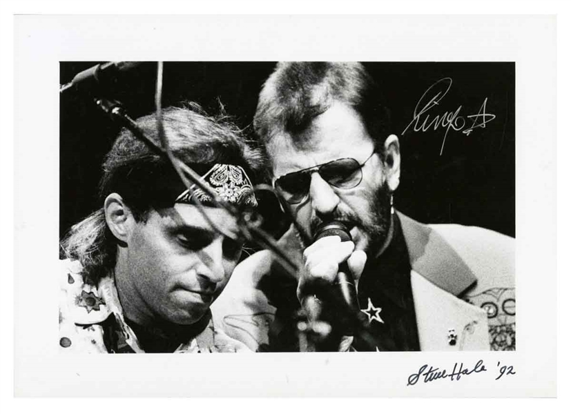 Ringo Starr And Steve Hale 1992 Autographed Liverpool Empire Photograph
