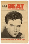 Original Elvis Presley 1965 Newspaper KRLA Beat "Elvis – Ten More Years as King of Pop?"