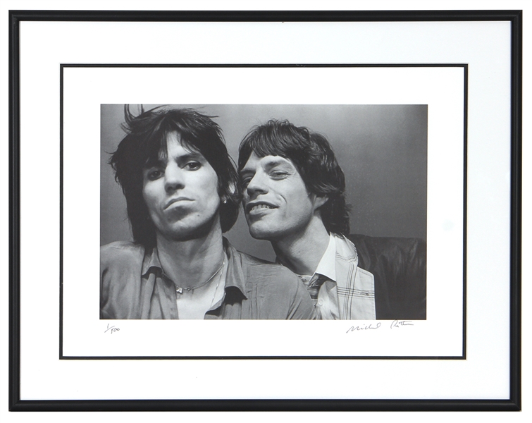 Rolling Stones Mick Jagger & Keith Richards Original Michael Putland Signed Limited Edition (1/500) Art Print