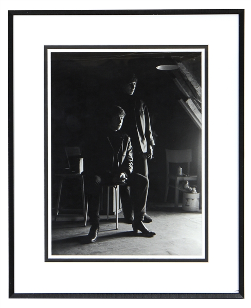 Beatles "John and George" Astrid Kirchherr Signed Original Photograph