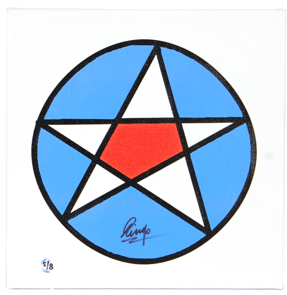 Beatles Ringo Starr Signed Original Limited Edition "Starr (White)" Canvas Giclee Art Print