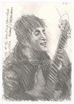 Beatles "John at the Hamburg Star-Club 1962" Klaus Voormann Signed Original Artwork