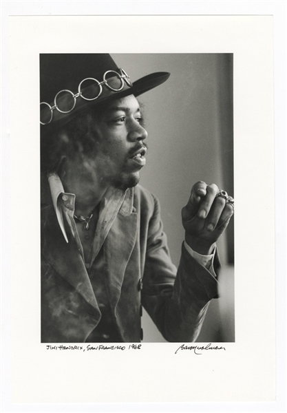 Jimi Hendrix Original Photograph and Rolling Stone Cover Print Signed by Baron Wolman
