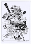 Beatles Abbey Road Original Klaus Voormann Signed Original Artwork