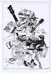Beatles Abbey Road Original Klaus Voormann Signed Original Artwork
