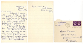 Louise Harrison (George Harrisons Sister) Handwritten & Signed Letter to Astrid Kirchherr