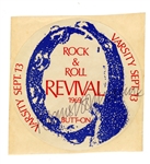 Klaus Voormann Signed "Rock & Roll Revival 1969" Backstage Pass