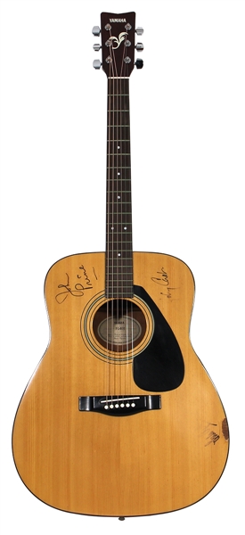 Johnny Cash, John Prine & Arlo Guthrie Signed and Played Acoustic Guitar (REAL)