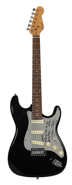 Eric Clapton "Layla" Lyrics Inscribed and Signed Fender Stratocaster Guitar (REAL)