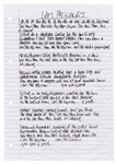 Oasis Noel Gallagher Handwritten Beatles "I Am The Walrus" Lyrics