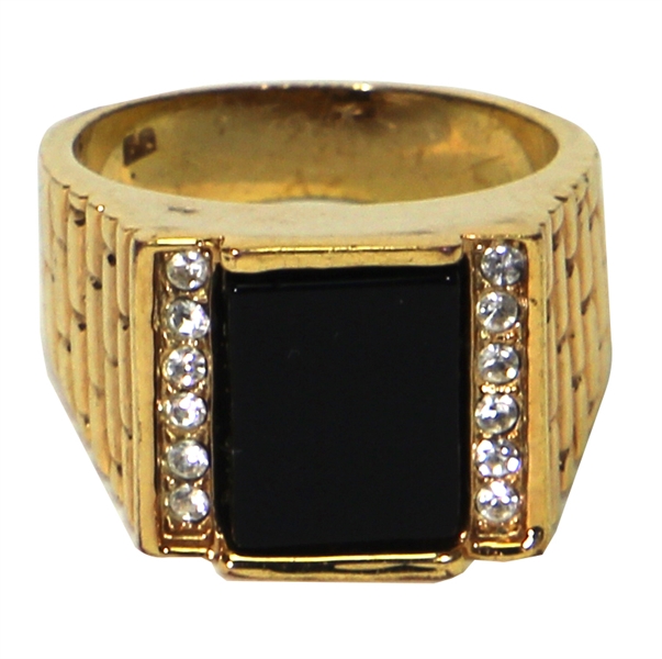 Elvis Presley Owned Costume "Diamond and Onyx" Ring