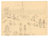 Paul McCartney Twice-Signed Early 1958 Original Artwork with Early Handwritten Working Lyrics for Beatles Ob-La-Di, Ob-La-Da (Caiazzo)