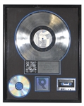 The Rolling Stones “Steel Wheels” Original RIAA Platinum Sales Award Presented to Mick Jagger