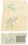 AC/DC Bon Scott & Angus Young Signed Paper (REAL)
