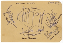 The Rolling Stones Band Signed Cut (REAL)