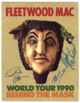 Fleetwood Mac Signed 1990 World Tour “Behind the Mask” Program (REAL)