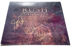 Rush Band Signed “Chronicles” 22 x 24 Promotional Flat (REAL)