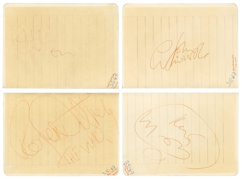 The Who 1967 Autographs Signed Gothenburg Sweden