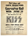 KISS Dressed To Kill Tour June 25, 1975 Asbury Park, New Jersey Concert Handbill Flyer