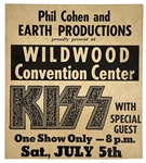 KISS Dressed To Kill Tour July 5, 1975 Wildwood, New Jersey Box Office Concert Poster -- One of the Shows Recorded for the KISS ALIVE Album