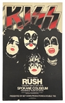 KISS with Rush Dressed To Kill Tour May 27, 1975 Spokane, Washington Concert Poster