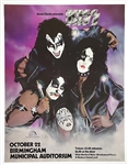 KISS Alive Tour October 22, 1975 Birmingham, Alabama Concert Poster-- purchased from the Promoters Office Assistant