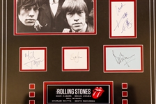 The Rolling Stones Band Signed Collage Display (JSA)