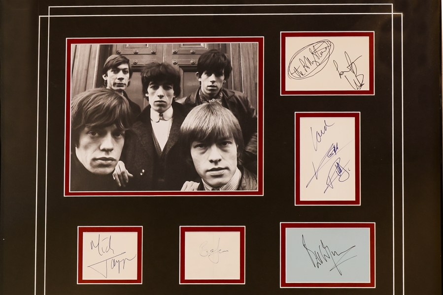 The Rolling Stones Band Signed Collage Display (JSA)