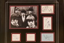 The Rolling Stones Band Signed Collage Display (JSA)