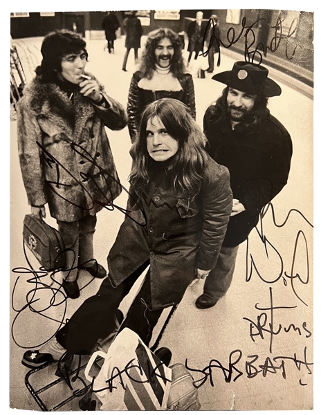 Black Sabbath Band Signed Photograph (Incredible Black Sabbath Inscription)