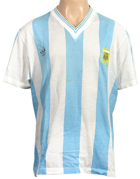 Diego Maradona 1990 World Cup Press Conference & Match Worn Jersey (Maradona Museum Provenance)