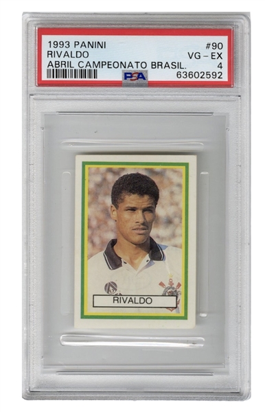 1993 Panini Abril Campeonato Brasileiro 90 Rivaldo PSA 4 (Pop 1, Only 11 Higher!)