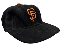 1961 Willie Mays SF Giants Heavily Game-Used & Signed Cap Worn On Incredible Four Home Run Game (JSA, Waite Hoyt & JT Sports)
