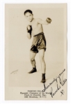 Pancho Villa (Francisco Guilledo) d. 1925 Flyweight Champion Exceptional Signed RPPC (JSA)